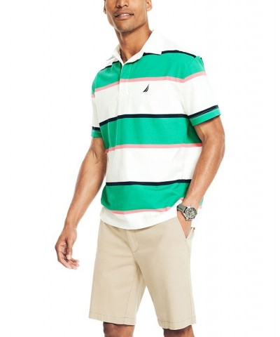 Men's Classic-Fit Rugby Striped Polo White $37.59 Polo Shirts