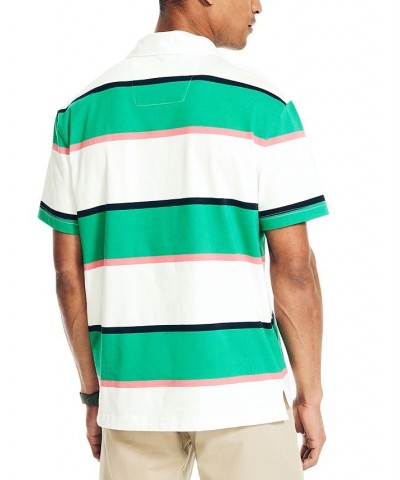 Men's Classic-Fit Rugby Striped Polo White $37.59 Polo Shirts