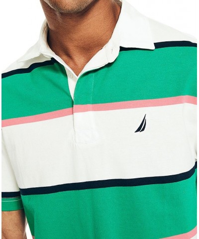 Men's Classic-Fit Rugby Striped Polo White $37.59 Polo Shirts