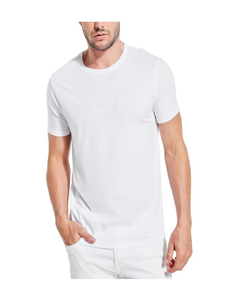 Men's Embroidered Logo T-shirt White $19.60 T-Shirts