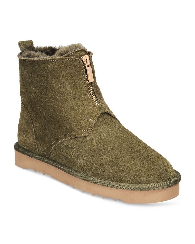 Women's Terrii Zip Booties Green $13.97 Shoes