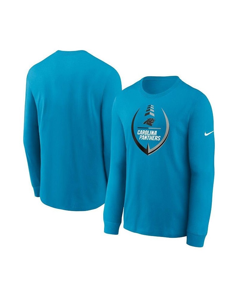 Men's Blue Carolina Panthers Icon Legend Long Sleeve T-shirt $30.79 T-Shirts