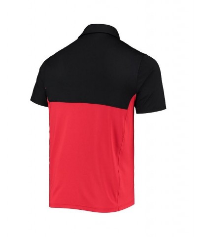 Men's Black, Red Maryland Terrapins 2022 Blocked Coaches Performance Polo Shirt $42.63 Polo Shirts