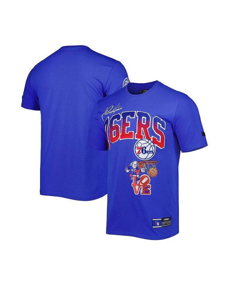 Men's Royal Philadelphia 76ers Hometown Chenille T-shirt $35.00 T-Shirts