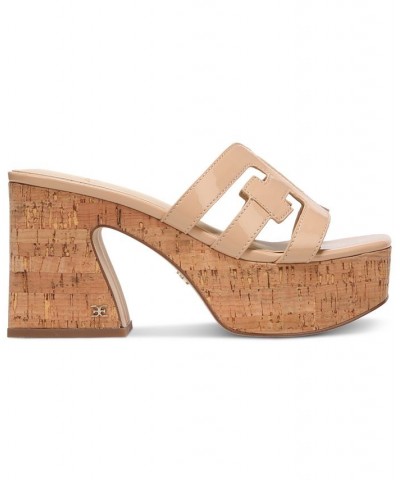 Dev Cork Platform Logo Sandals Black $48.00 Shoes