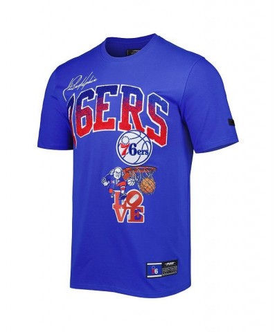 Men's Royal Philadelphia 76ers Hometown Chenille T-shirt $35.00 T-Shirts