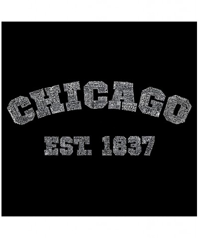 Men's Word Art Chicago 1837 Crewneck Sweatshirt Black $28.99 Sweatshirt