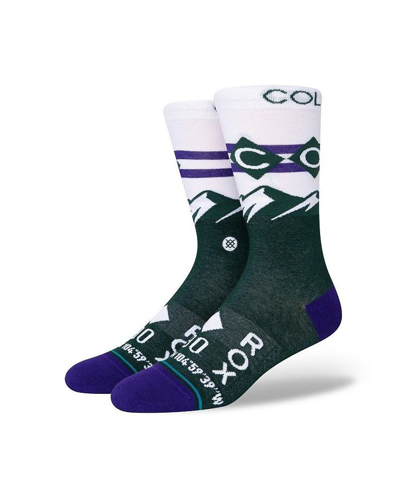 Men's Green Colorado Rockies 2022 City Connect Crew Socks $15.29 Socks