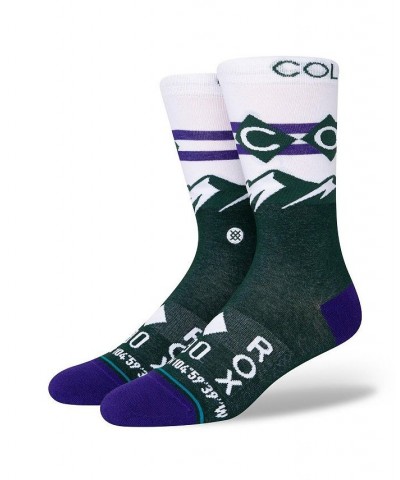 Men's Green Colorado Rockies 2022 City Connect Crew Socks $15.29 Socks