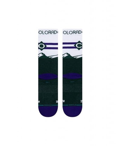 Men's Green Colorado Rockies 2022 City Connect Crew Socks $15.29 Socks