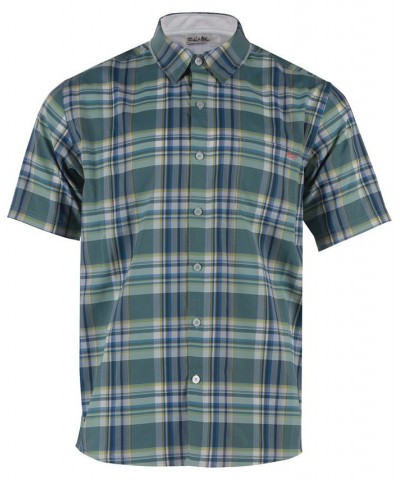 Men's The Reels Plaid Woven Shirt Green $36.08 Shirts