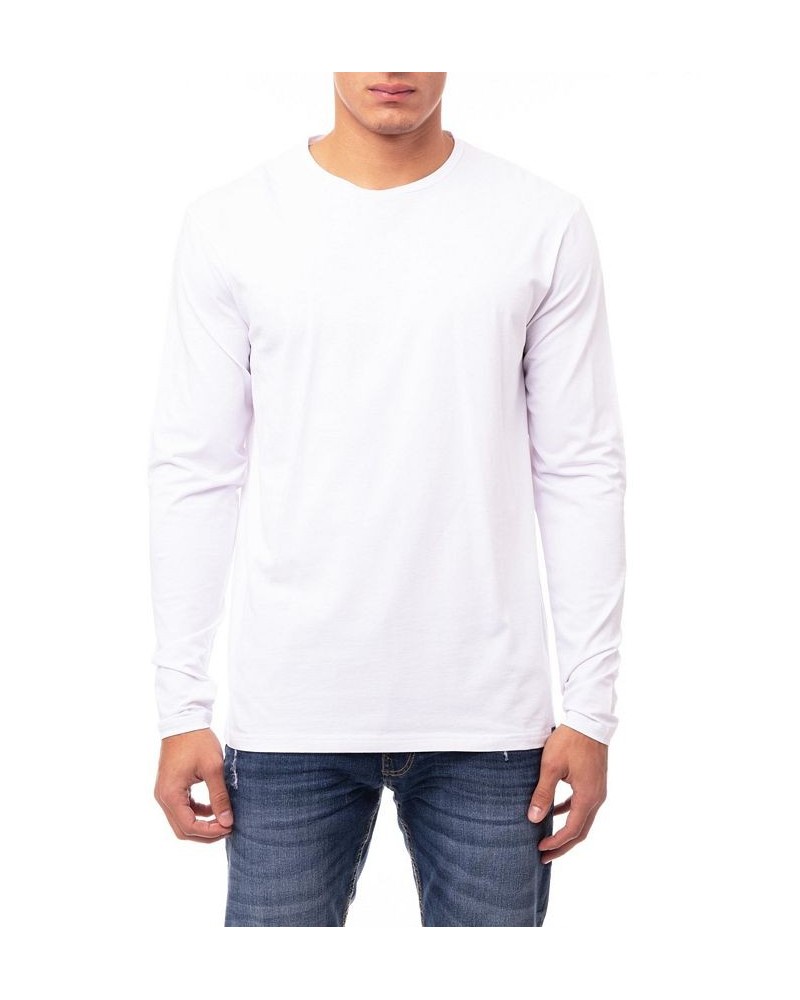 Men's Soft Stretch Crew Neck Long Sleeve T-shirt PD02 $19.60 T-Shirts