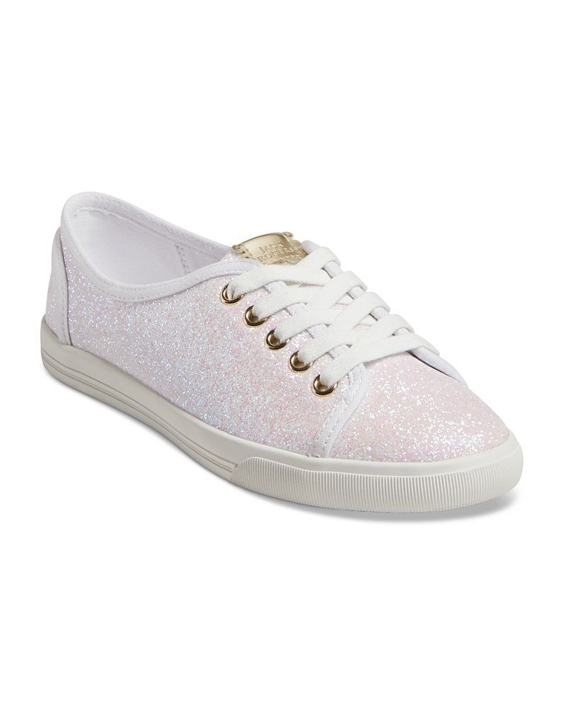 Women's Ava Sneakers White Glitter $36.52 Shoes