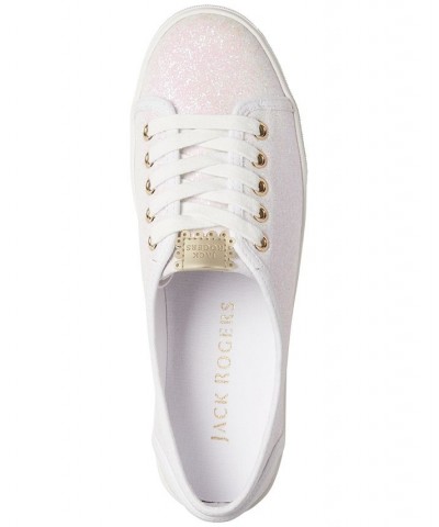 Women's Ava Sneakers White Glitter $36.52 Shoes