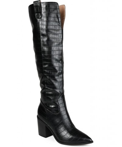 Women's Therese Extra Wide Calf Boots Black $48.00 Shoes