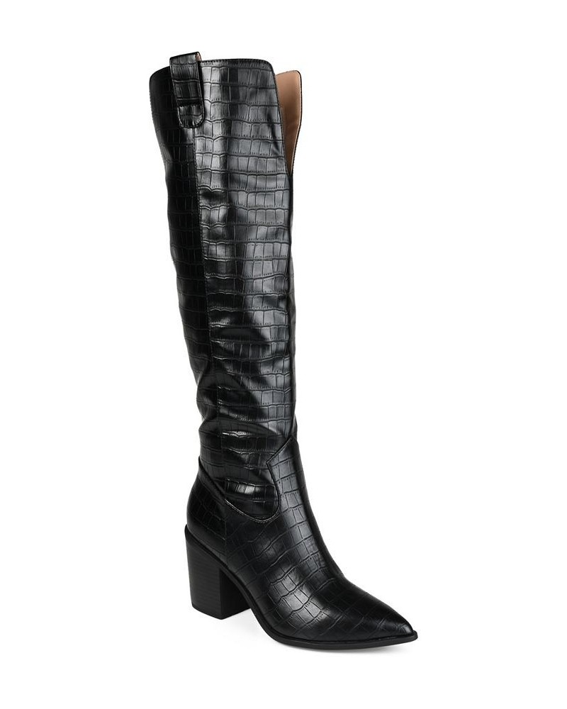 Women's Therese Extra Wide Calf Boots Black $48.00 Shoes