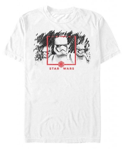 Star Wars Men's Episode IX Storm Trooper Charcoal Sketch T-shirt White $17.50 T-Shirts