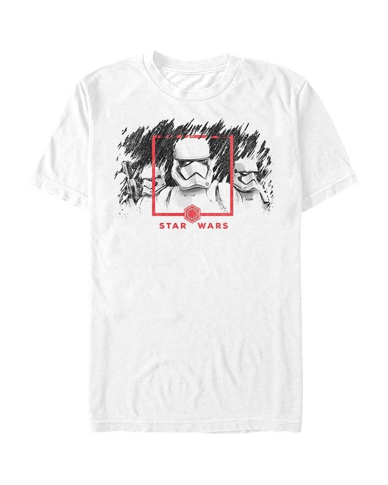 Star Wars Men's Episode IX Storm Trooper Charcoal Sketch T-shirt White $17.50 T-Shirts