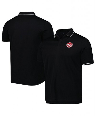 Men's Black Canada Soccer Collegiate Polo Shirt $27.30 Polo Shirts