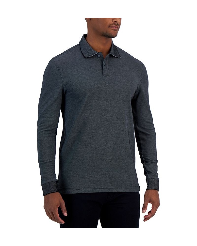 Men's Classic-Fit Solid Long-Sleeve Polo Shirt PD01 $18.35 Shirts