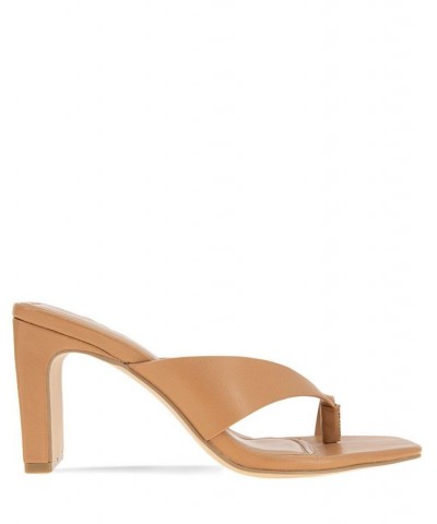 Women's Flian Toe Ring Sandal Tan/Beige $59.50 Shoes