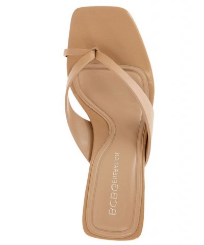 Women's Flian Toe Ring Sandal Tan/Beige $59.50 Shoes