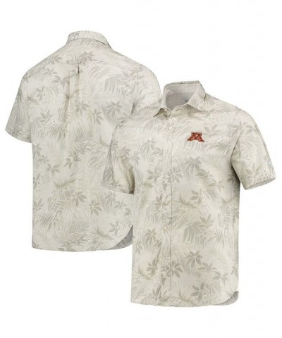 Men's Oatmeal Minnesota Golden Gophers Forest Fronds Button-Up Shirt $38.42 Shirts