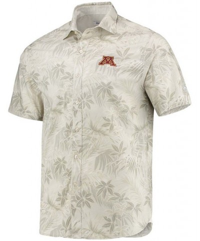 Men's Oatmeal Minnesota Golden Gophers Forest Fronds Button-Up Shirt $38.42 Shirts