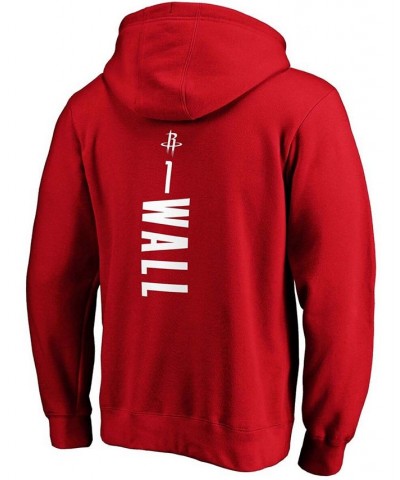 Men's John Wall Red Houston Rockets Playmaker Name and Number Pullover Hoodie $35.63 Sweatshirt