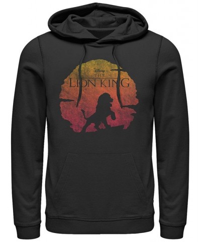 Disney Men's Lion King Vintage Inspired Sunset Logo, Pullover Hoodie Black $34.97 Sweatshirt