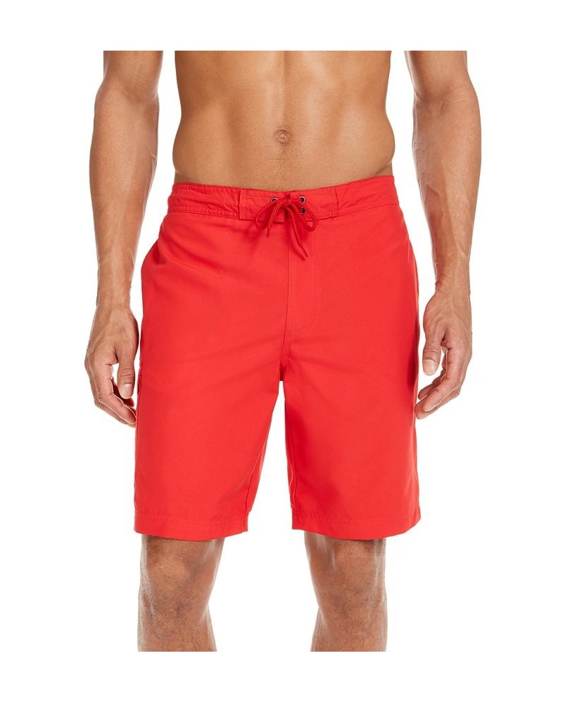 Men's Solid Quick-Dry 9" Board Shorts Fire $11.75 Swimsuits