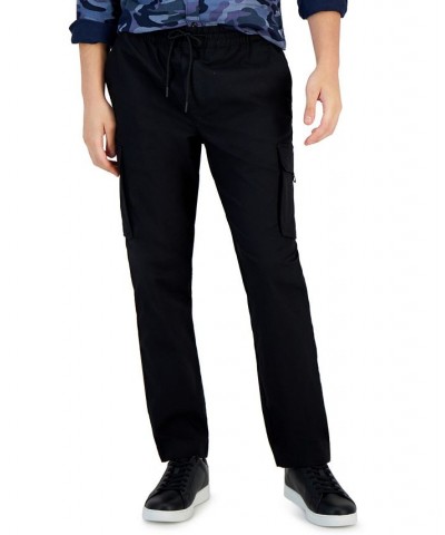 Men's Modern Pull-On Six-Pocket Ripstop Cargo Pants Black $15.27 Pants