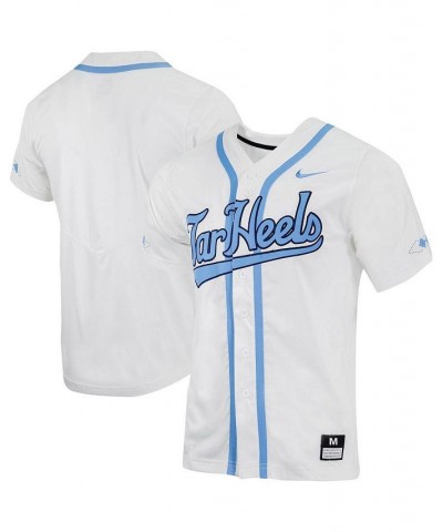 Men's White North Carolina Tar Heels Replica Full-Button Baseball Jersey $45.00 Jersey