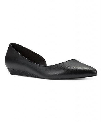 Women's Saige D'orsay Pointy Toe Slip-on Flats Black $37.13 Shoes