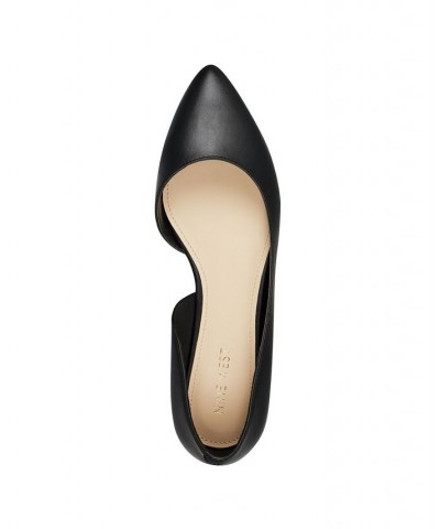 Women's Saige D'orsay Pointy Toe Slip-on Flats Black $37.13 Shoes