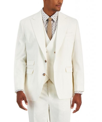 Men's Classic-Fit Linen Suit Jacket White $72.85 Suits