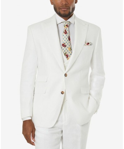 Men's Classic-Fit Linen Suit Jacket White $72.85 Suits