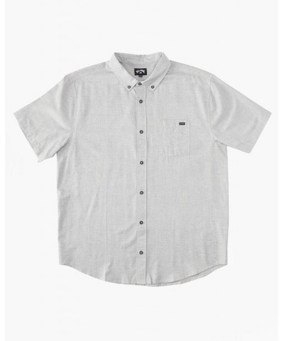 Men's All Day Short Sleeves Shirt Gray $36.27 Shirts