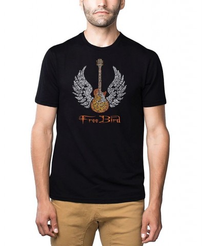 Mens Premium Blend Word Art T-Shirt - Lyrics to Freebird Black $18.00 T-Shirts