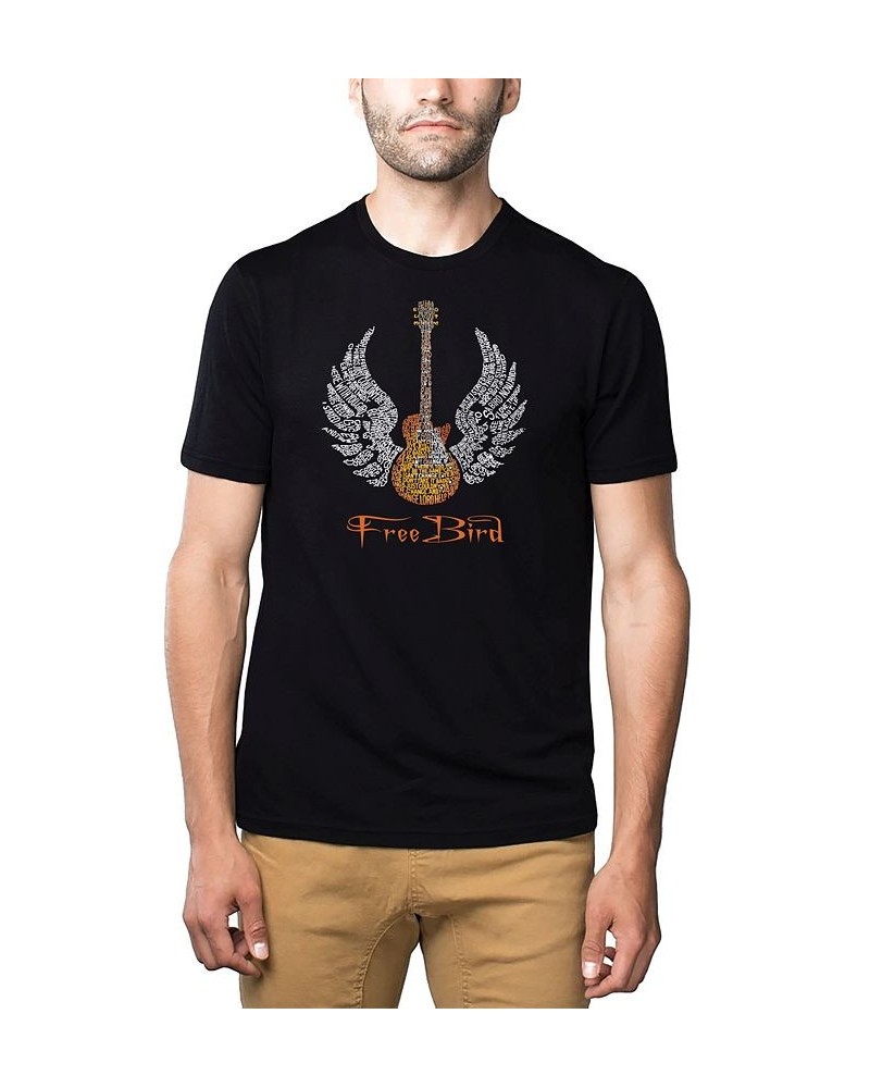 Mens Premium Blend Word Art T-Shirt - Lyrics to Freebird Black $18.00 T-Shirts