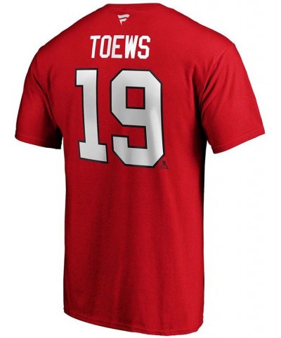 Men's Jonathan Toews Red Chicago Blackhawks Team Authentic Stack Name and Number T-shirt $16.32 T-Shirts