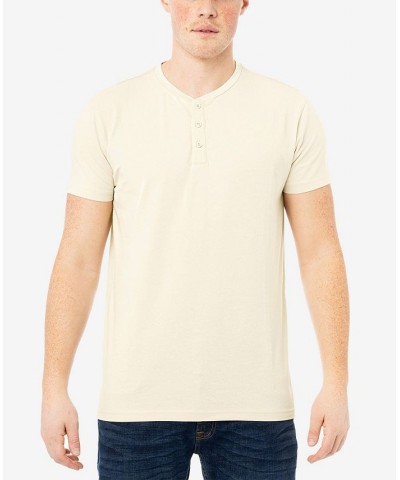 Men's Basic Henley Neck Short Sleeve T-shirt PD05 $17.39 T-Shirts