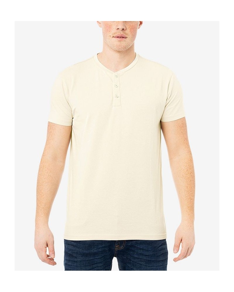 Men's Basic Henley Neck Short Sleeve T-shirt PD05 $17.39 T-Shirts