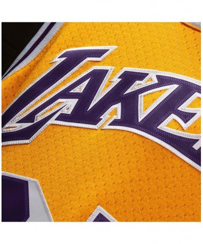 Men's Magic Johnson Gold Los Angeles Lakers 1984-85 Hardwood Classics Swingman Jersey $54.39 Jersey