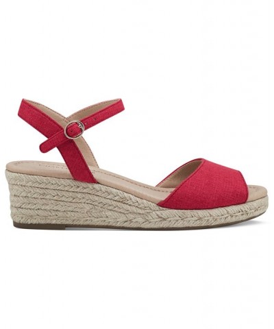 Luchia Platform Wedge Sandals Red $34.75 Shoes