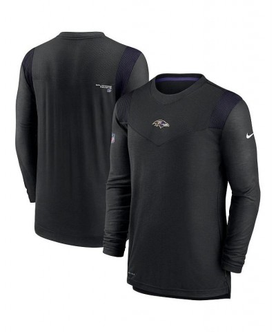 Men's Black Baltimore Ravens Sideline Player UV Performance Long Sleeve T-shirt $35.25 T-Shirts