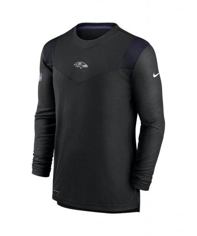 Men's Black Baltimore Ravens Sideline Player UV Performance Long Sleeve T-shirt $35.25 T-Shirts