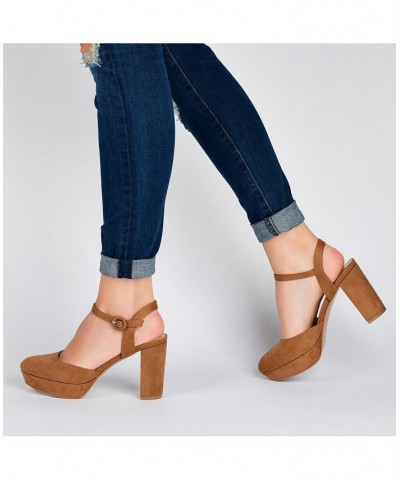 Women's Roslynn Platform Heels Gray $51.99 Shoes