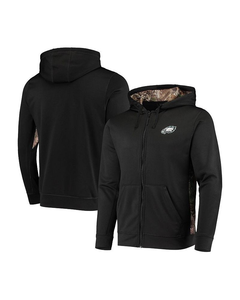 Men's Black, Realtree Camo Philadelphia Eagles Decoy Tech Fleece Full-Zip Hoodie $45.89 Sweatshirt