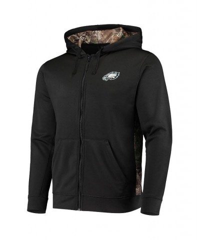 Men's Black, Realtree Camo Philadelphia Eagles Decoy Tech Fleece Full-Zip Hoodie $45.89 Sweatshirt